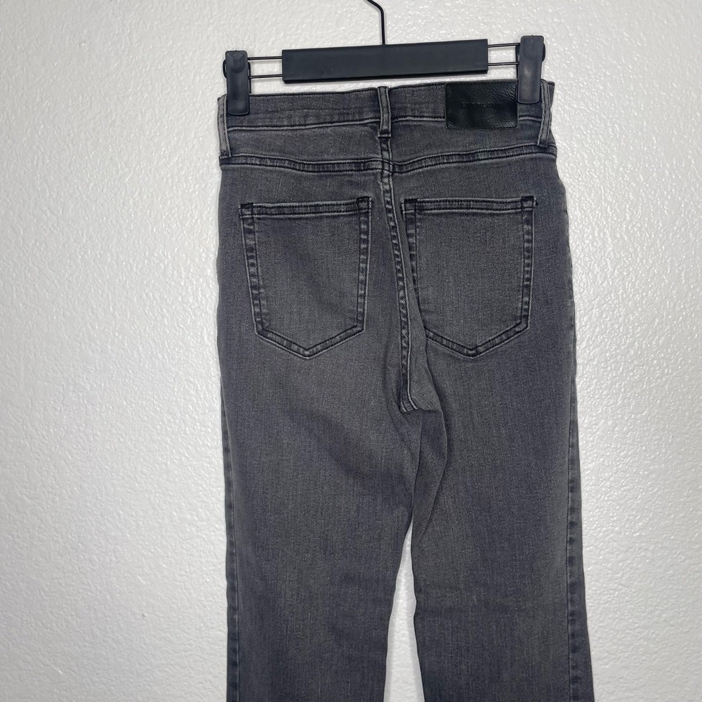 Everlane High-Rise Slim-Straight Ankle Jeans Charcoal Grey Size 25 Ankle - Picture 14 of 14